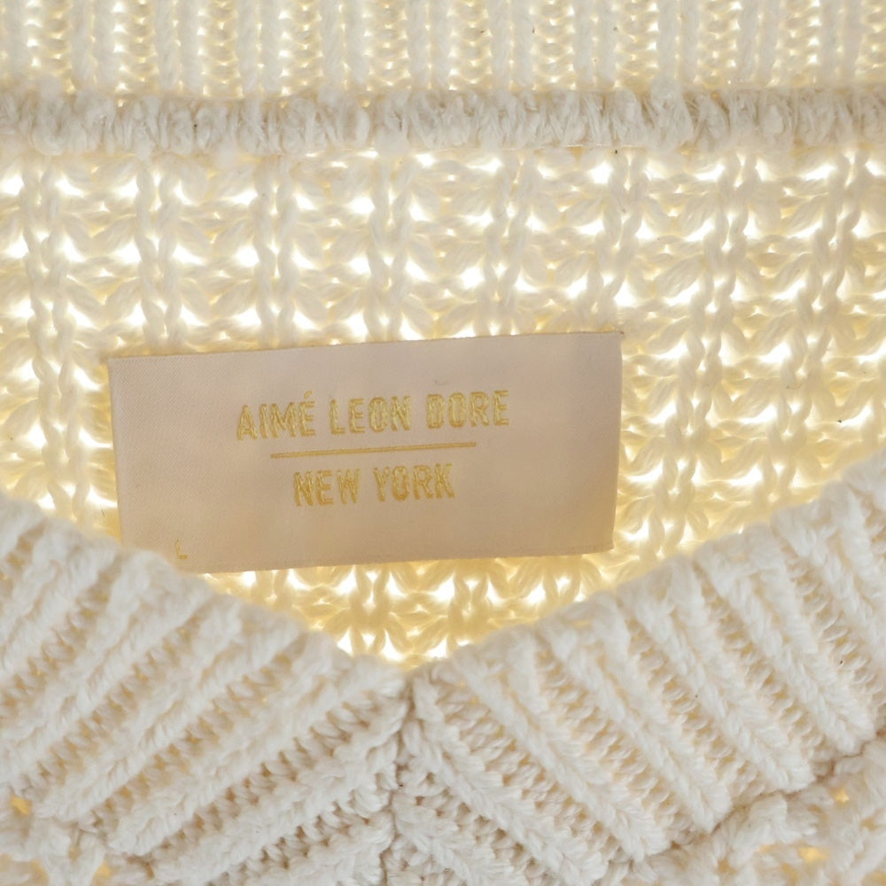 AIME LEON DORE(エメ レオン ドレ) V Neck Knit Sweater Vネックニットセーター ホワイト