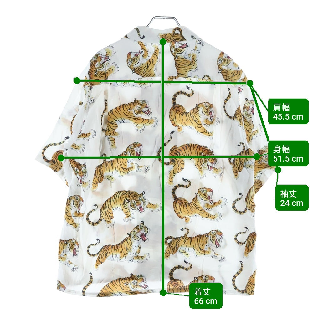 WACKO MARIA(ワコマリア) 21SS TIMLEHI HAWAIIAN SHIRTS ティムリーハイ ハワイアン半袖シャツ 虎柄 ホワイト