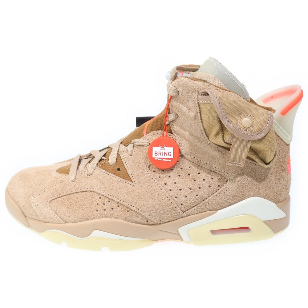 NIKE(ナイキ) TRAVIS SCOTT AIR JORDAN 6 RETRO SP BRITISH KAHKI トラヴィススコット エアジョーダン6 ブリティッシュカーキ ハイカットスニーカー US10/28.0cm DH0690-200
