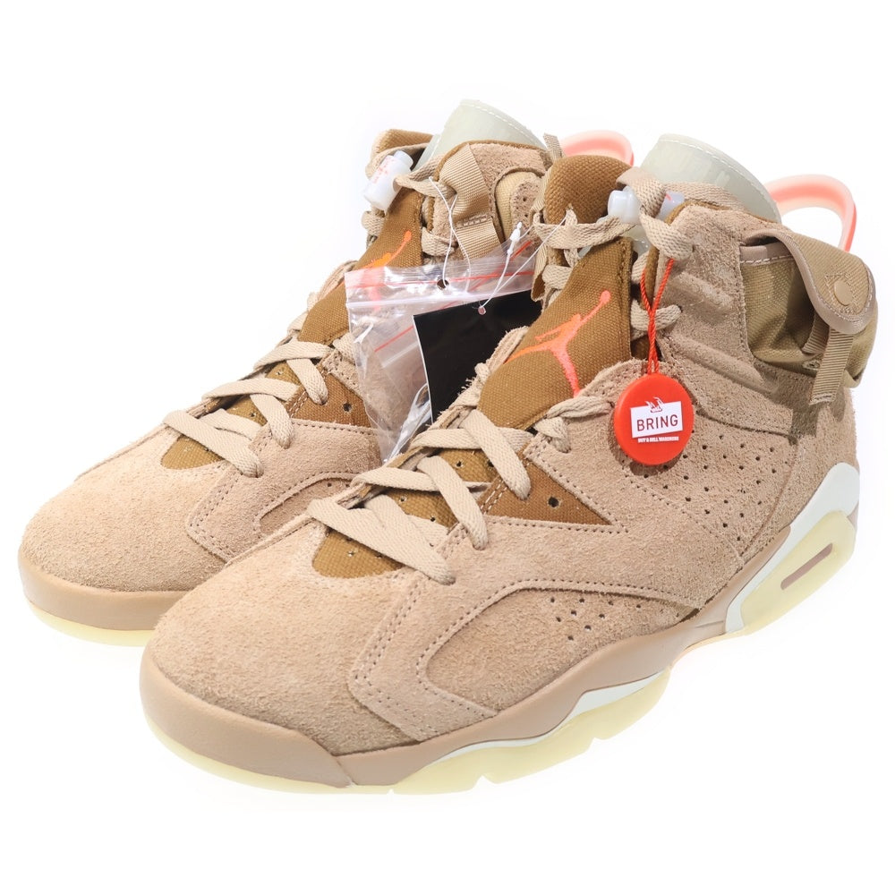 NIKE(ナイキ) TRAVIS SCOTT AIR JORDAN 6 RETRO SP BRITISH KAHKI トラヴィススコット エアジョーダン6 ブリティッシュカーキ ハイカットスニーカー US10/28.0cm DH0690-200