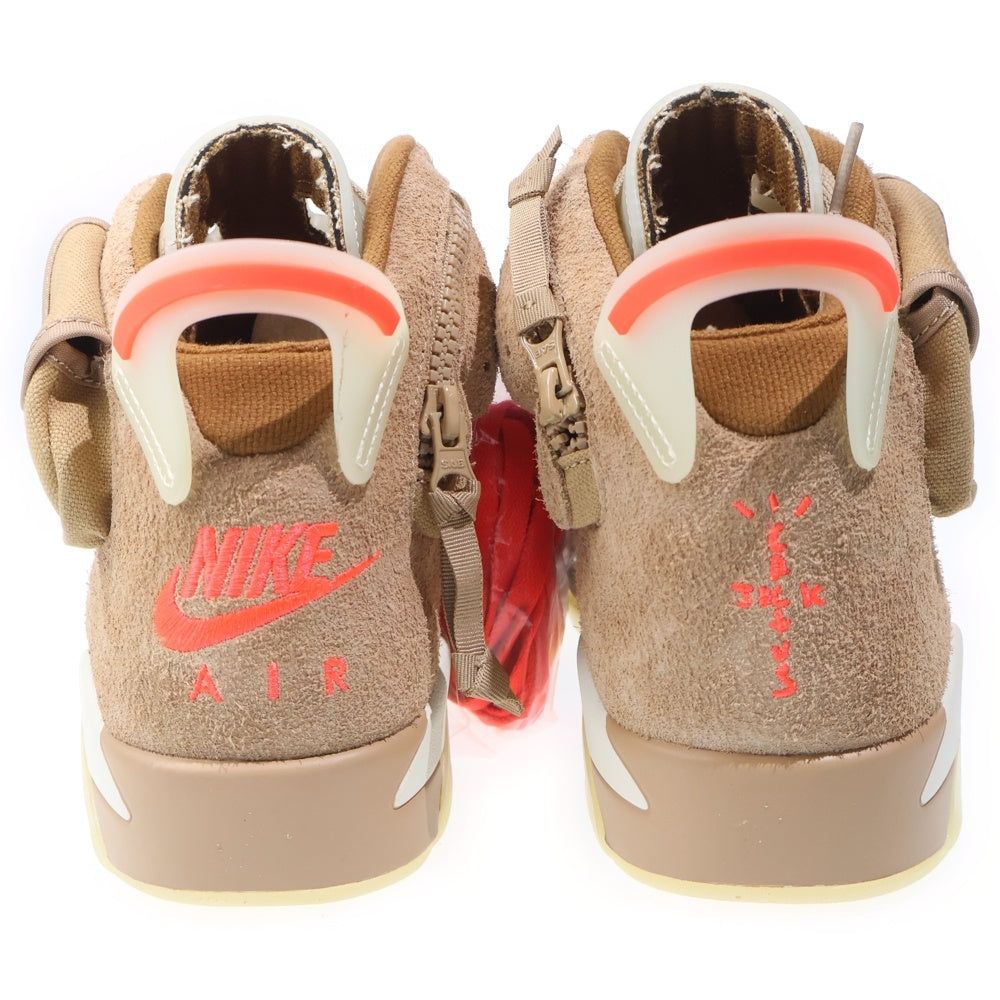 NIKE(ナイキ) TRAVIS SCOTT AIR JORDAN 6 RETRO SP BRITISH KAHKI トラヴィススコット エアジョーダン6 ブリティッシュカーキ ハイカットスニーカー US10/28.0cm DH0690-200