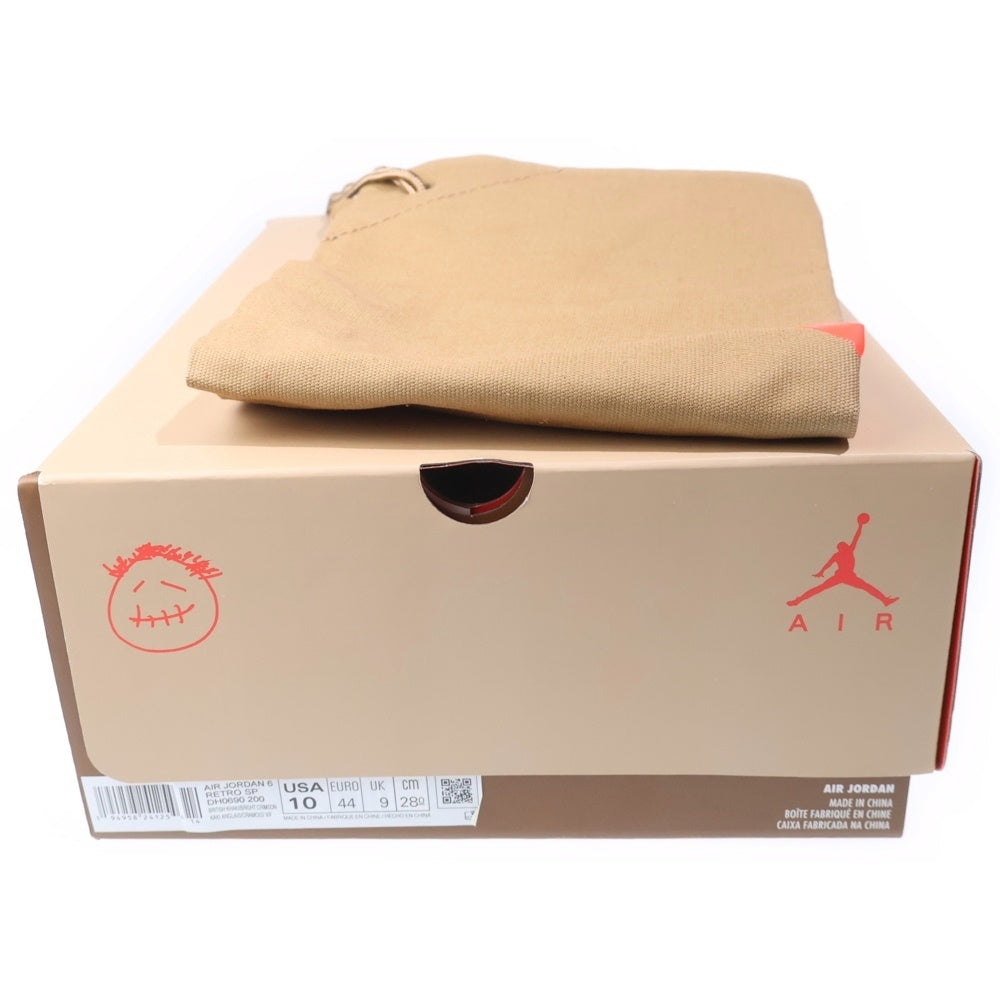 NIKE(ナイキ) TRAVIS SCOTT AIR JORDAN 6 RETRO SP BRITISH KAHKI トラヴィススコット エアジョーダン6 ブリティッシュカーキ ハイカットスニーカー US10/28.0cm DH0690-200