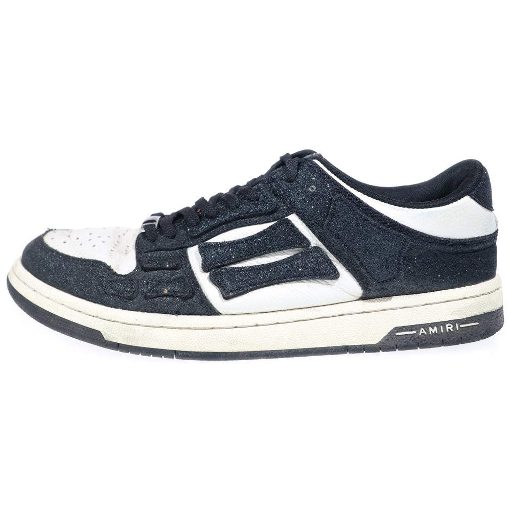 AMIRI(アミリ) Skel Top Low グリッター ラメ加工 ローカットスニーカー ホワイト/ブラック
