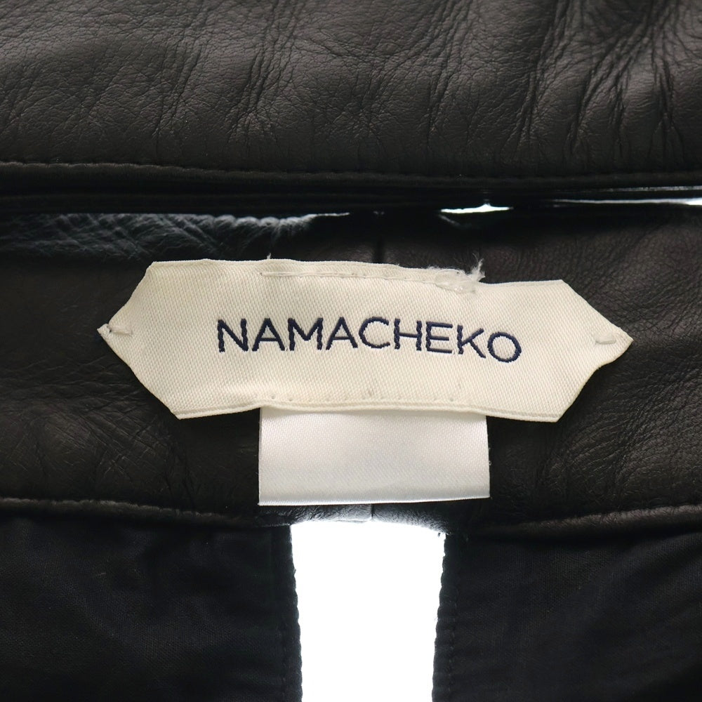 NAMACHEKO(ナマチェコ) 18SS Leather Waist Bag レザーウエストバッグ ウエストポーチ ブラック