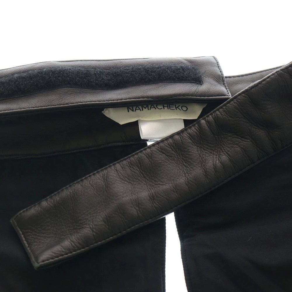 NAMACHEKO(ナマチェコ) 18SS Leather Waist Bag レザーウエストバッグ ウエストポーチ ブラック