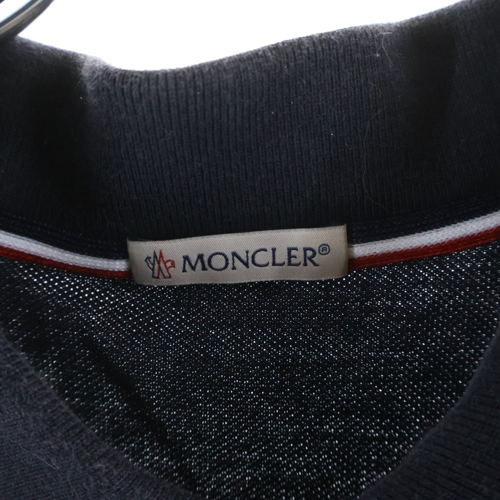 MONCLER(モンクレール) MAGLIA POLO MANICA CORTA ロゴ刺繍 半袖ポロシャツ ネイビー E10918322000