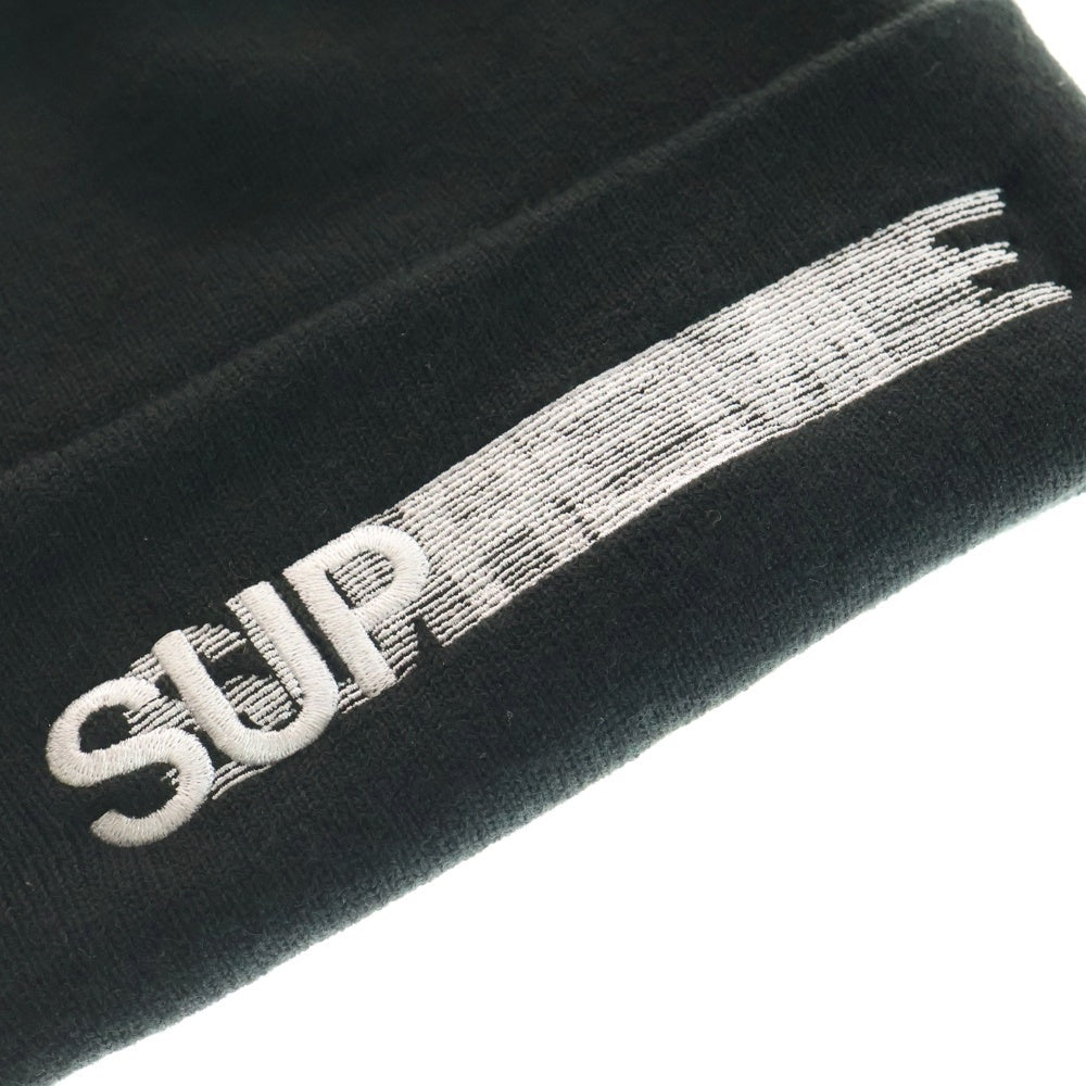 SUPREME(シュプリーム) 23SS Motion Logo Beanie モーションロゴ刺繍 ビーニー ニット帽 帽子 ブラック