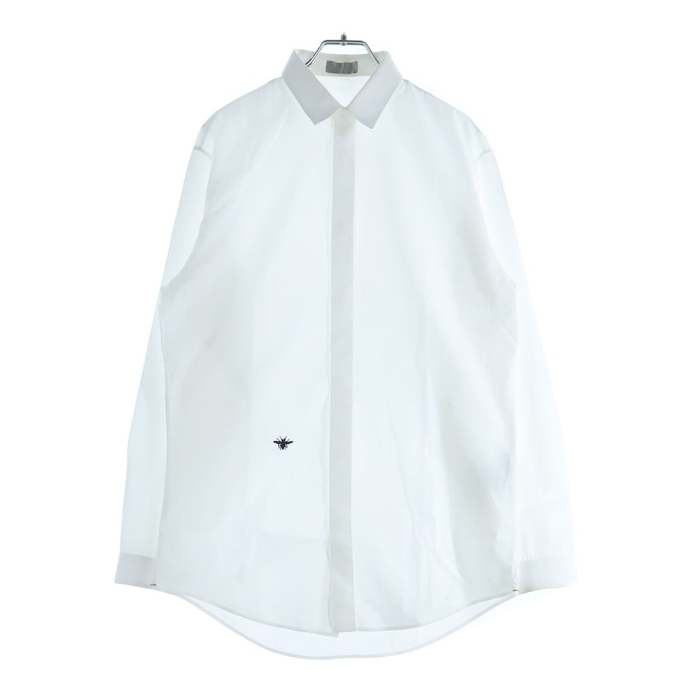 DIOR(ディオール) ビーロゴエンブロイダリー レギュラーカラー 長袖シャツ ホワイト 163C501B1581