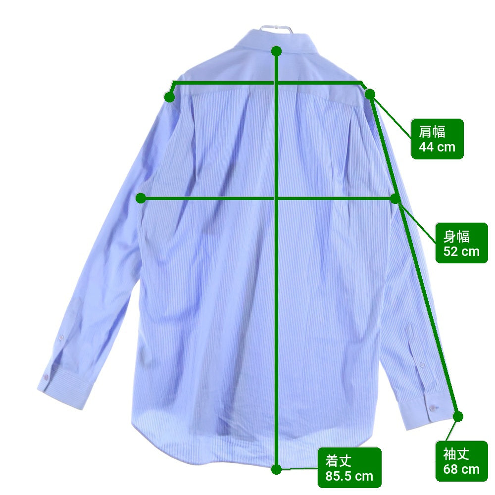 BALENCIAGA(バレンシアガ) 17AW Stlipe Over size Shirt ストライプ オーバーサイズ 長袖シャツ ブルー 485971 TWB05