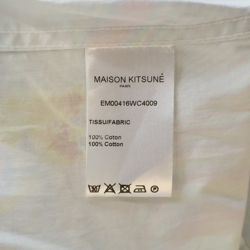 MAISON KITSUNE(メゾンキツネ) 20SS Multicolor Hologram Fox Print Casual Shirt マルチカラーホログラムフォックスプリント長袖シャツ マルチ EM00416WC4009