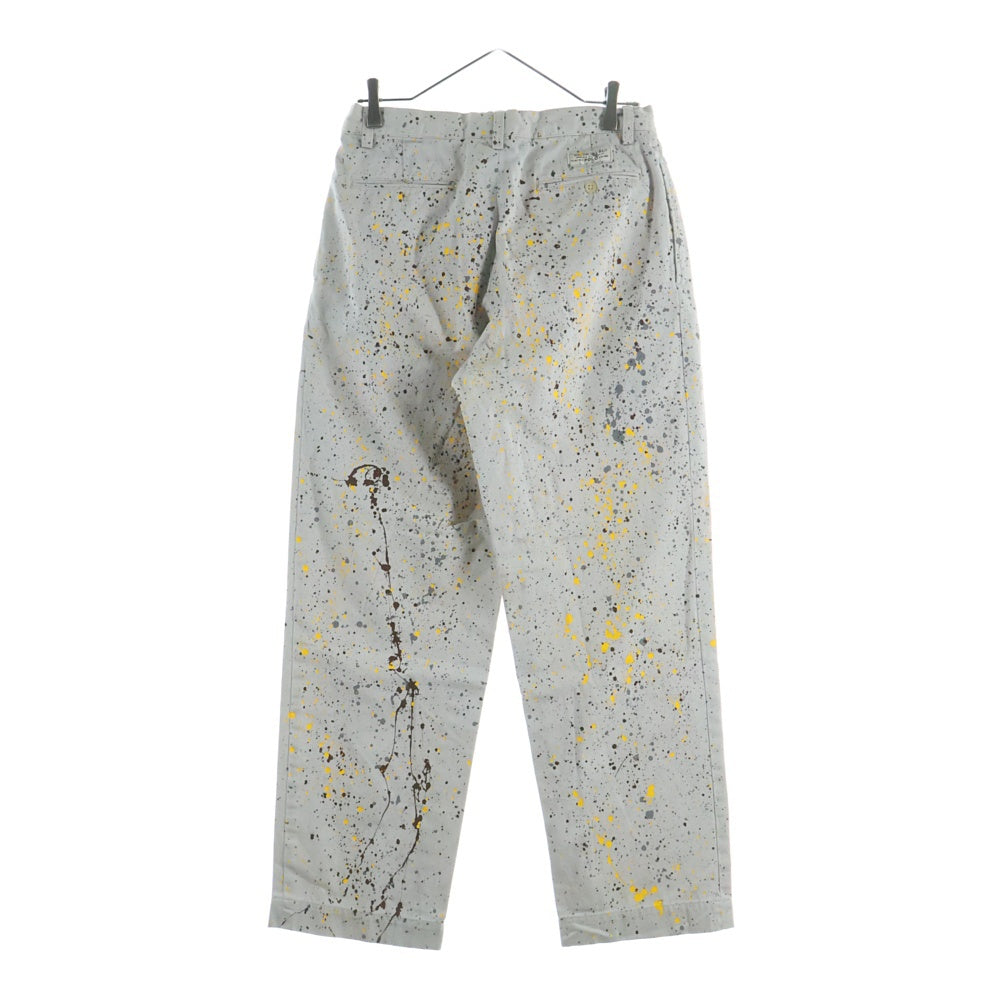 POLO RALPH LAUREN(ポロラルフローレン) 90S COTTON WIDE PANTS PAINTED TROUSERS コットン ワイド パンツ グレー