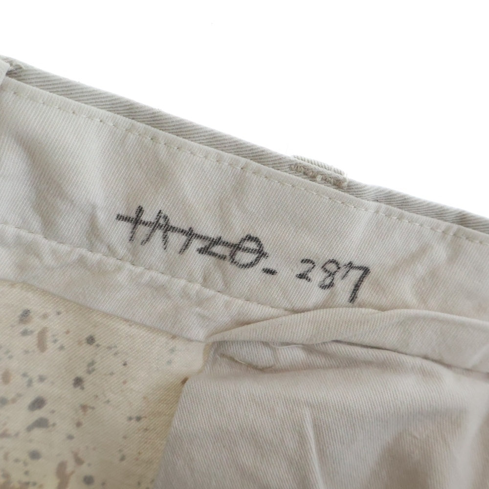 POLO RALPH LAUREN(ポロラルフローレン) 90S COTTON WIDE PANTS PAINTED TROUSERS コットン ワイド パンツ グレー