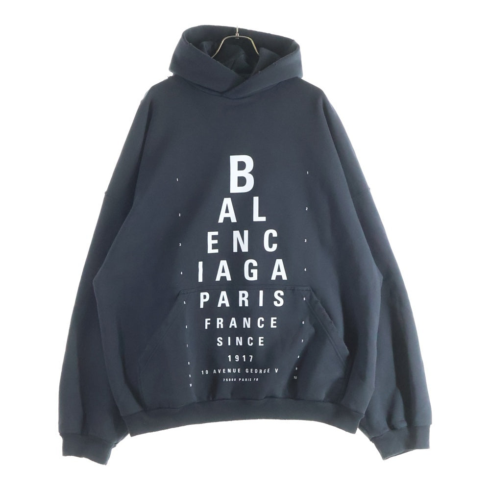 BALENCIAGA(バレンシアガ) 25SS Optical hoodie Large Fit Hoodie オプティカルアート ラージ フィットフーディー パーカー ブラック 803265 TRVU7
