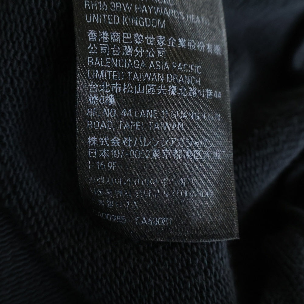 BALENCIAGA(バレンシアガ) 25SS Optical hoodie Large Fit Hoodie オプティカルアート ラージ フィットフーディー パーカー ブラック 803265 TRVU7