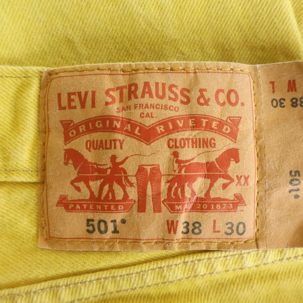 Levi's(リーバイス) 501xx ボタン裏4093 ボタンフライ ストレート デニム パンツ イエロー