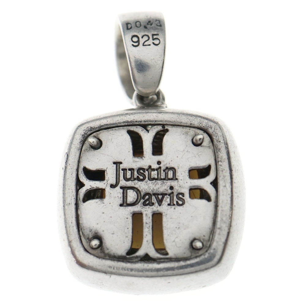 Justin Davis(ジャスティンデイヴィス) M.TS Pendant Diamonds ホワイトカルセドニー ダイヤモンド ペンダントトップ チャーム ホワイト/シルバー