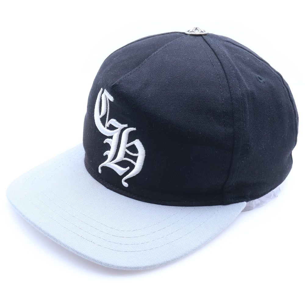 CHROME HEARTS(クロムハーツ) CH LOGO BASEBALL CAP 5パネル フロントロゴベースボールキャップ 帽子 ブラック/グレー