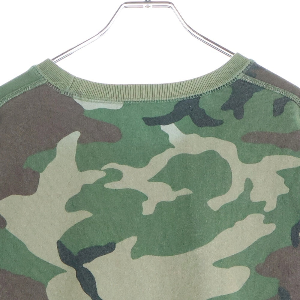 SUPREME(シュプリーム) 15AW Box Logo Crewneck ボックスロゴ カモ総柄 クルーネックスウェットトレーナー カーキ