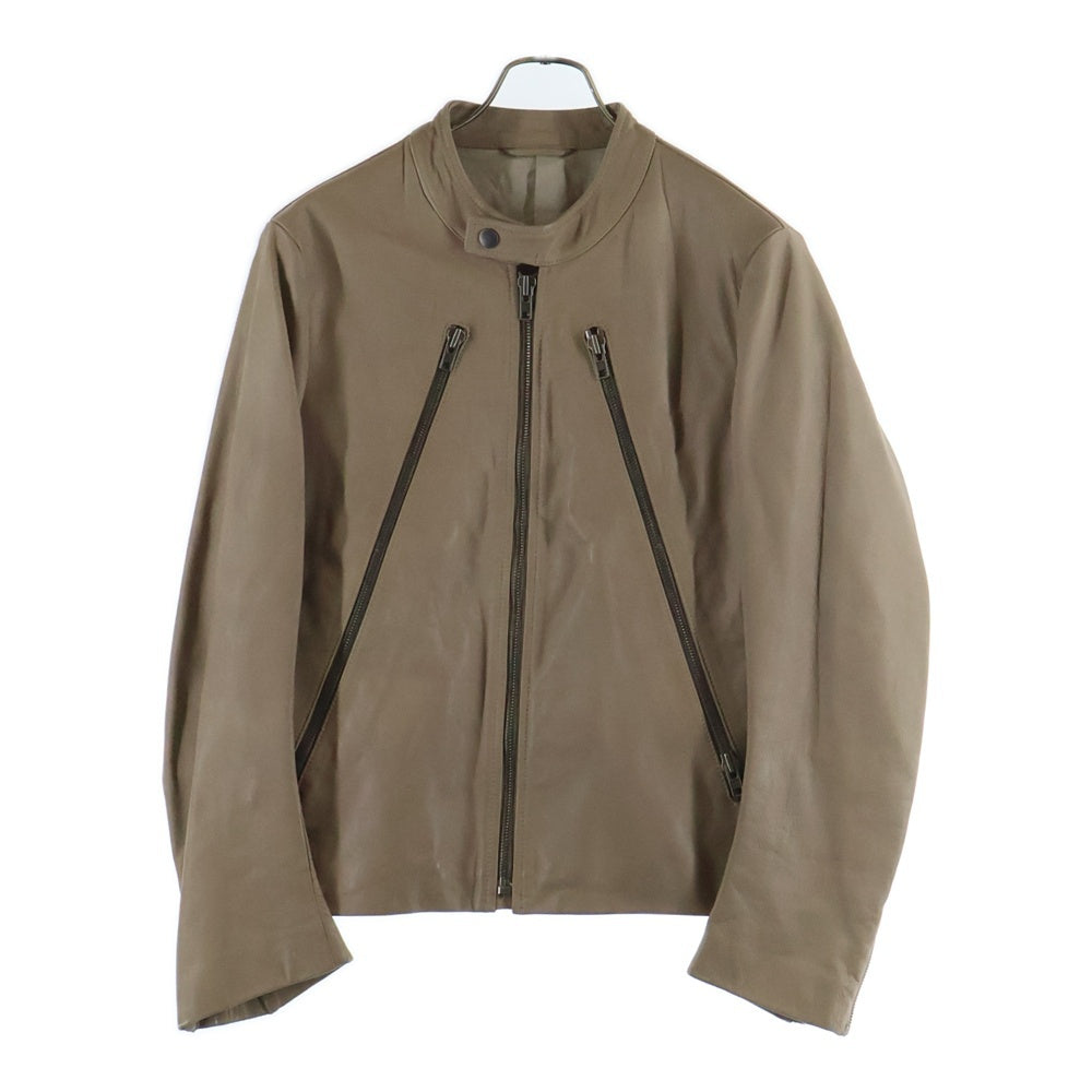 Maison Margiela(メゾンマルジェラ) 08SS ここのえ期 5Zip Leather Jacket 八の字 レザーライダースジャケット ベージュ