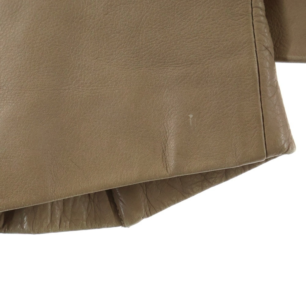 Maison Margiela(メゾンマルジェラ) 08SS ここのえ期 5Zip Leather Jacket 八の字 レザーライダースジャケット ベージュ