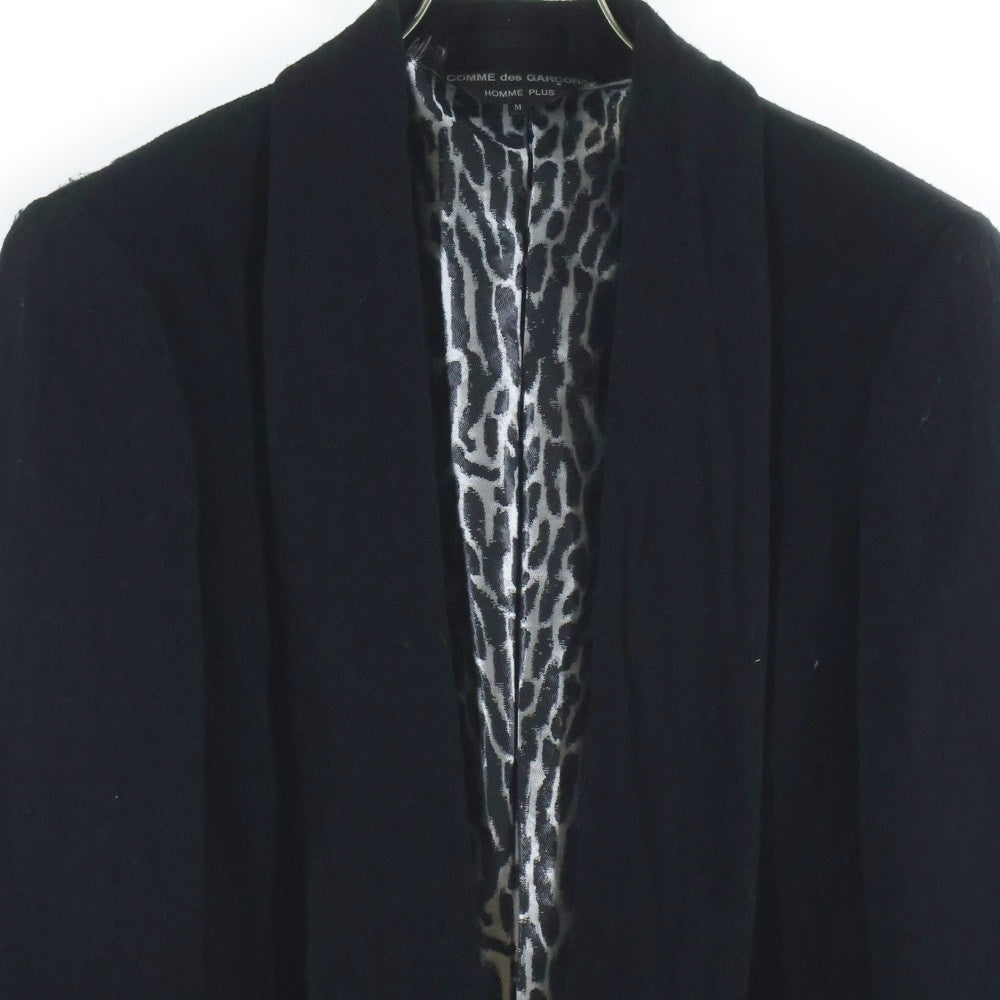 COMME des GARCONS HOMME PLUS(コムデギャルソンオムプリュス) 22AW レオパード ショールカラーテーラードジャケット ブラック PJ-J014