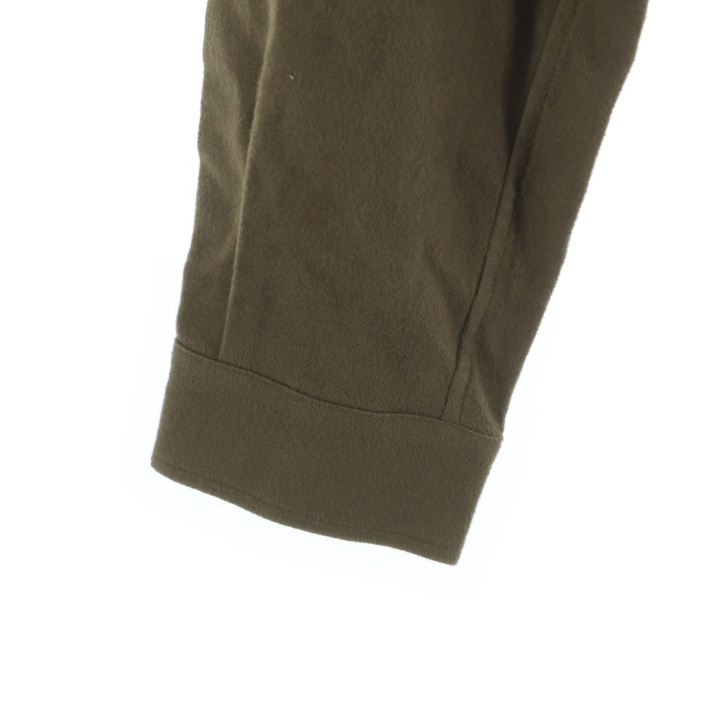 Rick Owens(リックオウエンス) CROPPED OUTERSHIRT クロップド アウターシャツ 長袖シャツジャケット ブラウン RP02D3245-FL