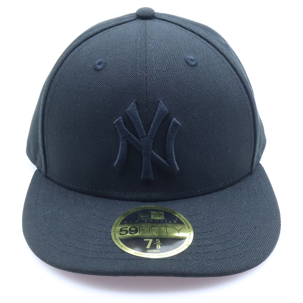 NEW ERA(ニューエラ) 59FIFTY NEWYORK YANKEES ニューヨークヤンキース ロゴ刺繍 ベースボールキャップ 帽子 ブラック 14524645