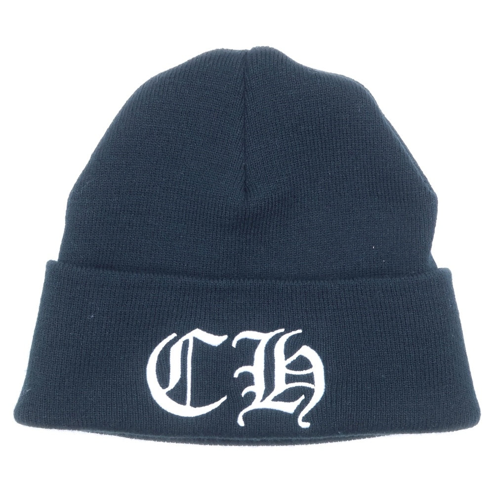 CHROME HEARTS(クロムハーツ) WATCH CAP ウールワッチキャップ CH刺繍 ビーニ ーニット帽 ブラック