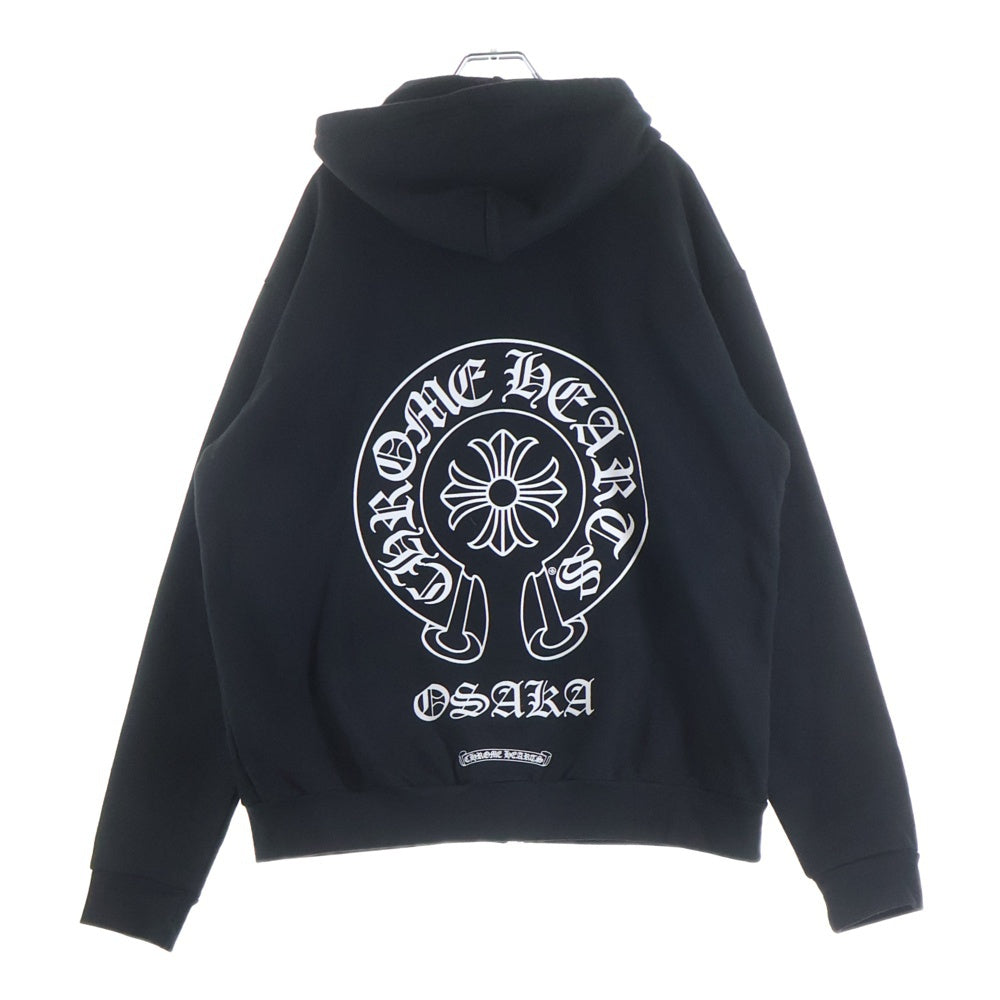 CHROME HEARTS(クロムハーツ) SWTSHRT HD ZIP 大阪限定 バックホースシューダガージップパーカー ブラック