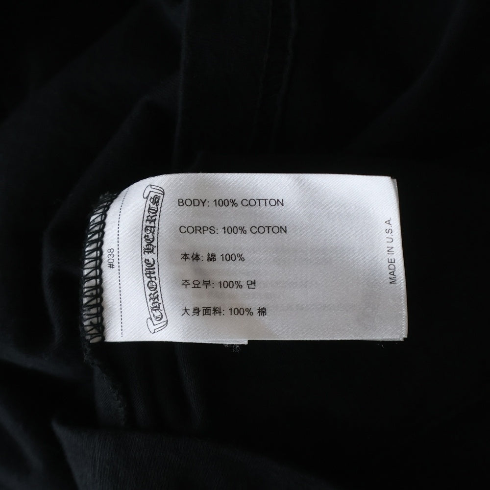 CHROME HEARTS(クロムハーツ) CH L/S T-SHIRT LTD MALIBU マリブ限定 アームフローラル バックホースシュープリント 長袖Tシャツ ロンT ブラック