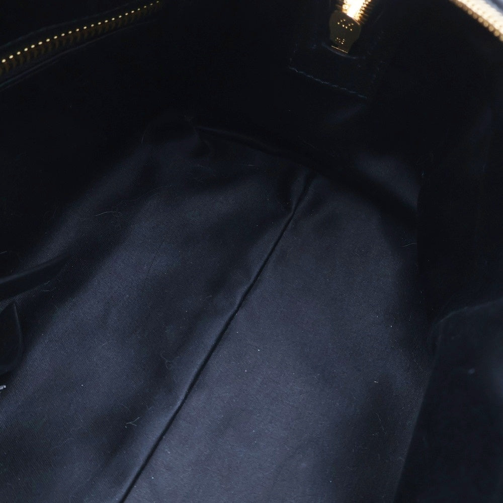 miumiu(ミュウミュウ) VIT. SHINE PATCH パッチワーク シャイニーレザーハンドバッグ ショルダーバッグ ブラック 5BB080 レディース