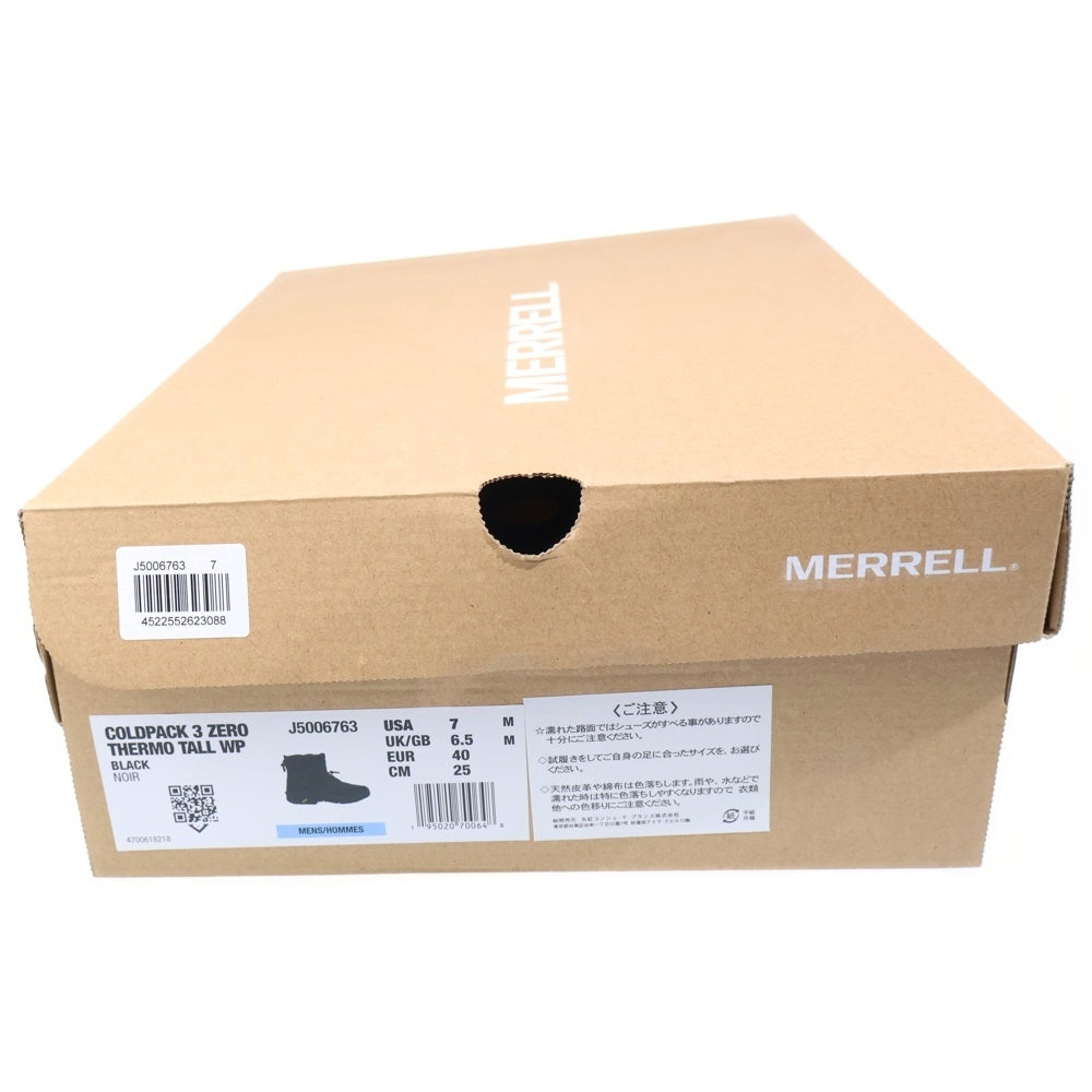 MERRELL(メレル) Coldpack 3 Zero Thermo Tall Waterproof コールドパック 3 ゼロ サーモ トール ウォータープルーフ スノーブーツ レディース ブラック US7/25cm J5006763