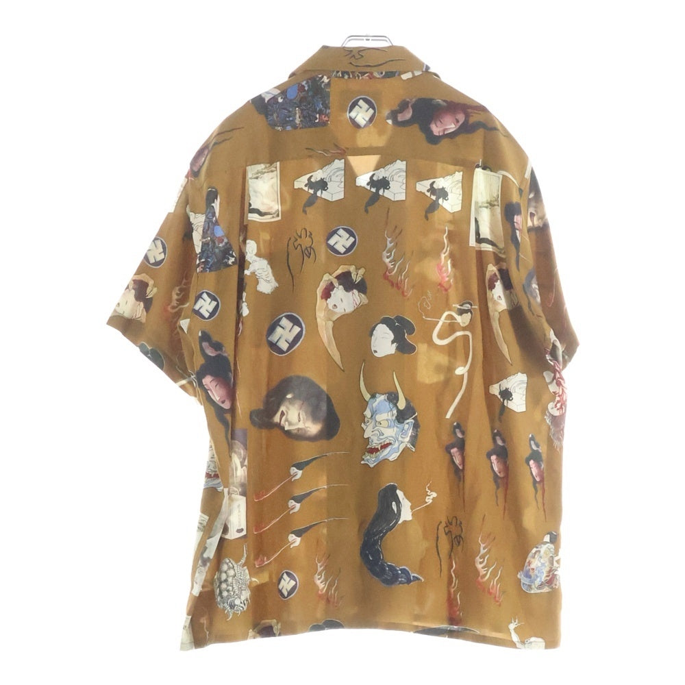 WACKO MARIA(ワコマリア) 21SS HAWAIIAN SHIRT 天国東京お化け図 半袖ハワイアンシャツ ベージュ