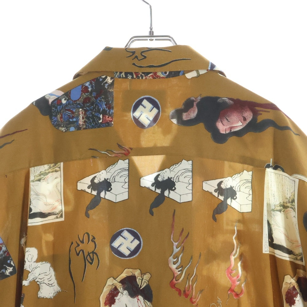 WACKO MARIA(ワコマリア) 21SS HAWAIIAN SHIRT 天国東京お化け図 半袖ハワイアンシャツ ベージュ