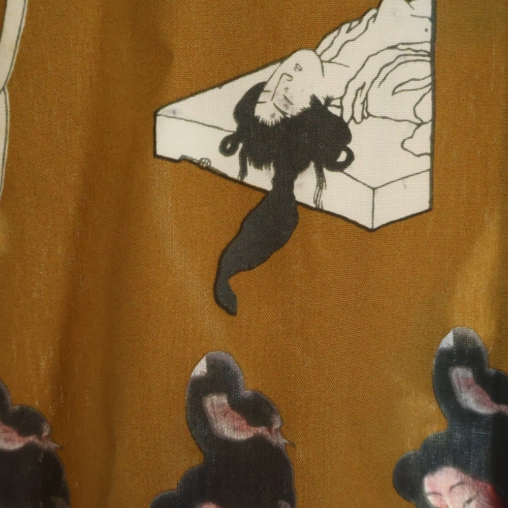 WACKO MARIA(ワコマリア) 21SS HAWAIIAN SHIRT 天国東京お化け図 半袖ハワイアンシャツ ベージュ