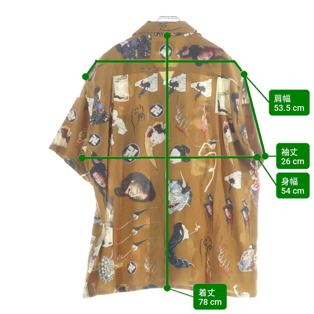 WACKO MARIA(ワコマリア) 21SS HAWAIIAN SHIRT 天国東京お化け図 半袖ハワイアンシャツ ベージュ