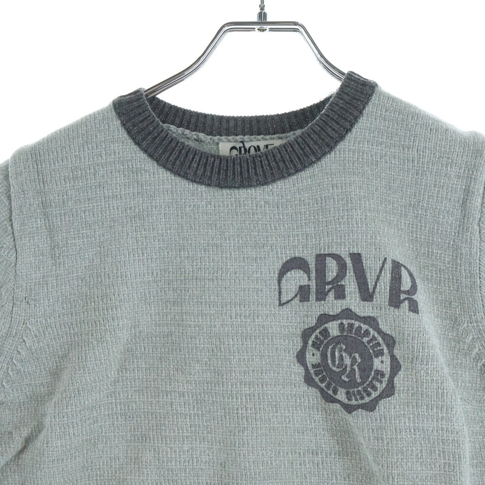 NO BRAND(ノーブランド) GROVE グローブ 22AW ABEL KNT アベル 半袖ニット Tシャツ カットソー グレー レディース