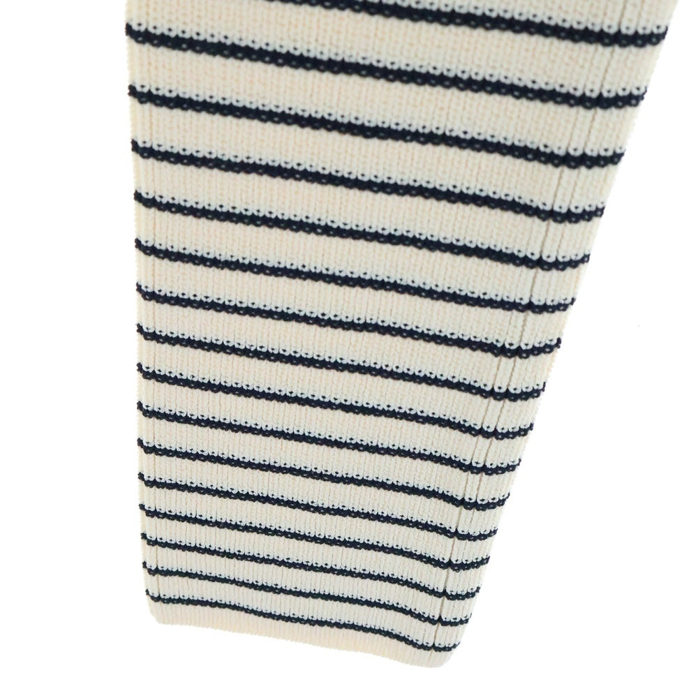 RECTO(レクト) Signature Neck Monaco Stripe Knit シグネチャー ネック モナコ ストライプ 長袖ニット アイボリー レディース RCWK23SKTP01A