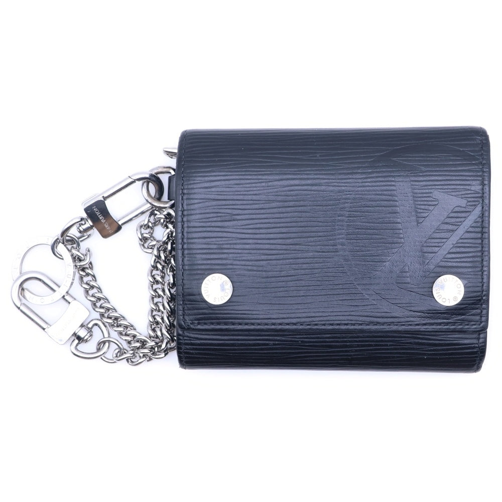 LOUIS VUITTON(ルイヴィトン) エピ チェーン コンパクト ウォレット 三つ折り財布 ブラック M63518
