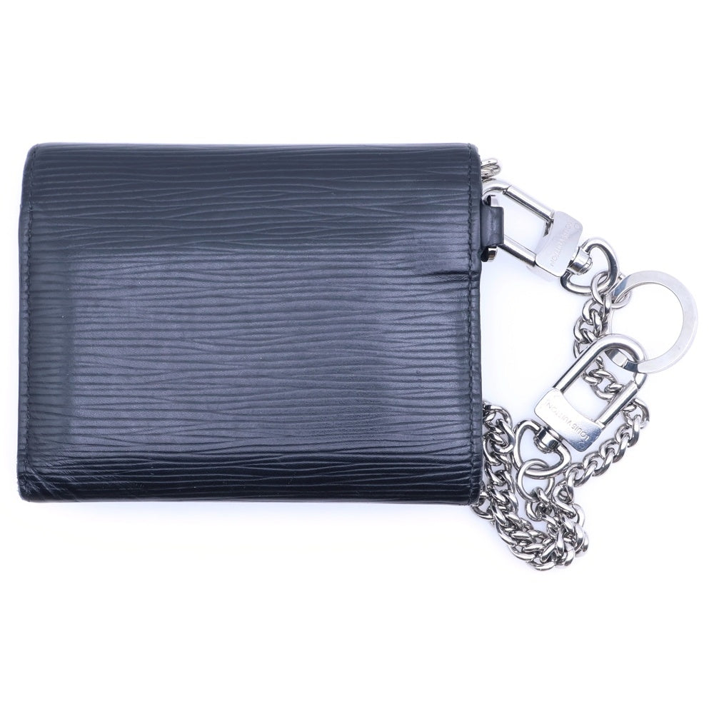 LOUIS VUITTON(ルイヴィトン) エピ チェーン コンパクト ウォレット 三つ折り財布 ブラック M63518