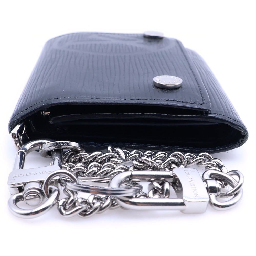 LOUIS VUITTON(ルイヴィトン) エピ チェーン コンパクト ウォレット 三つ折り財布 ブラック M63518