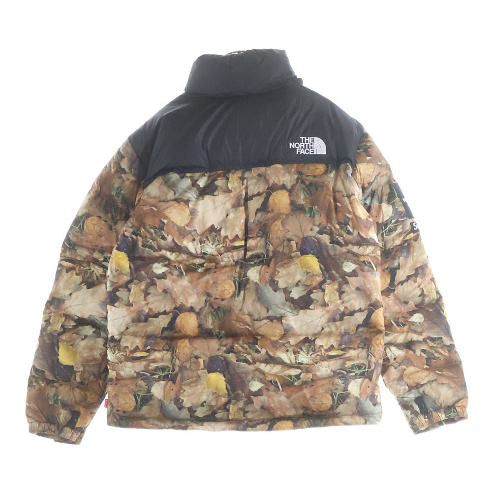 SUPREME(シュプリーム) 13AW ×THE NORTH FACE Leaves Nuptse Jacket ノースフェイス 枯葉 ヌプシ ダウンジャケット ベージュ NF0A2SZ4