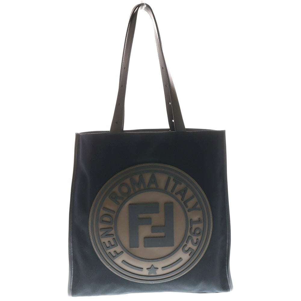 FENDI(フェンディ) Logo Tote Bag ロゴ キャンバストートバッグ ブラック 7VA435