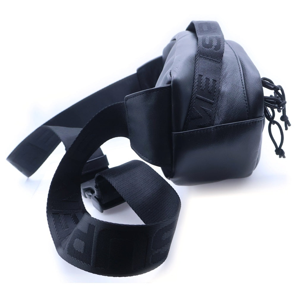 SUPREME(シュプリーム) 24AW LEATHER WAIST BAG レザーウエストバッグ ショルダーバッグ ブラック