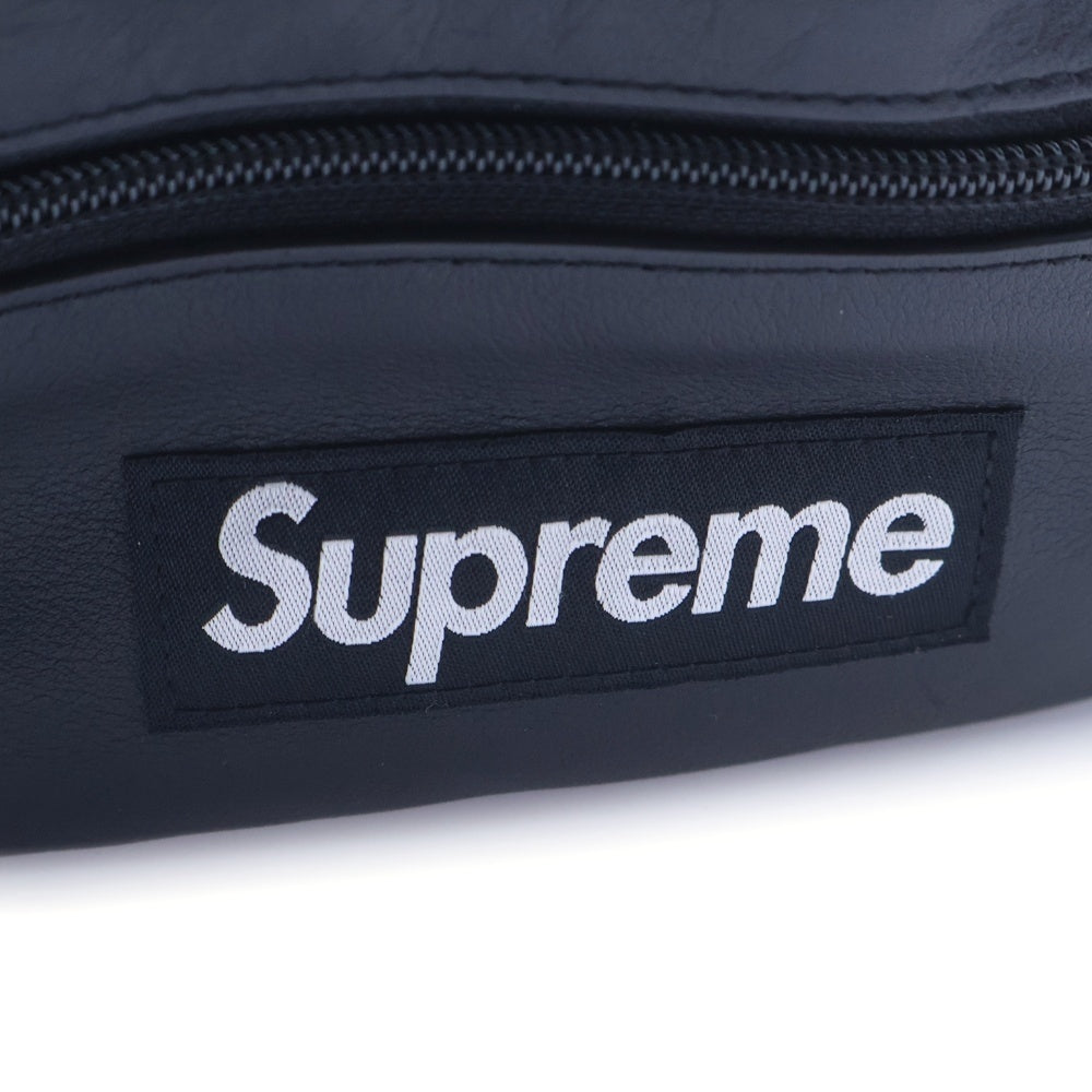 SUPREME(シュプリーム) 24AW LEATHER WAIST BAG レザーウエストバッグ ショルダーバッグ ブラック