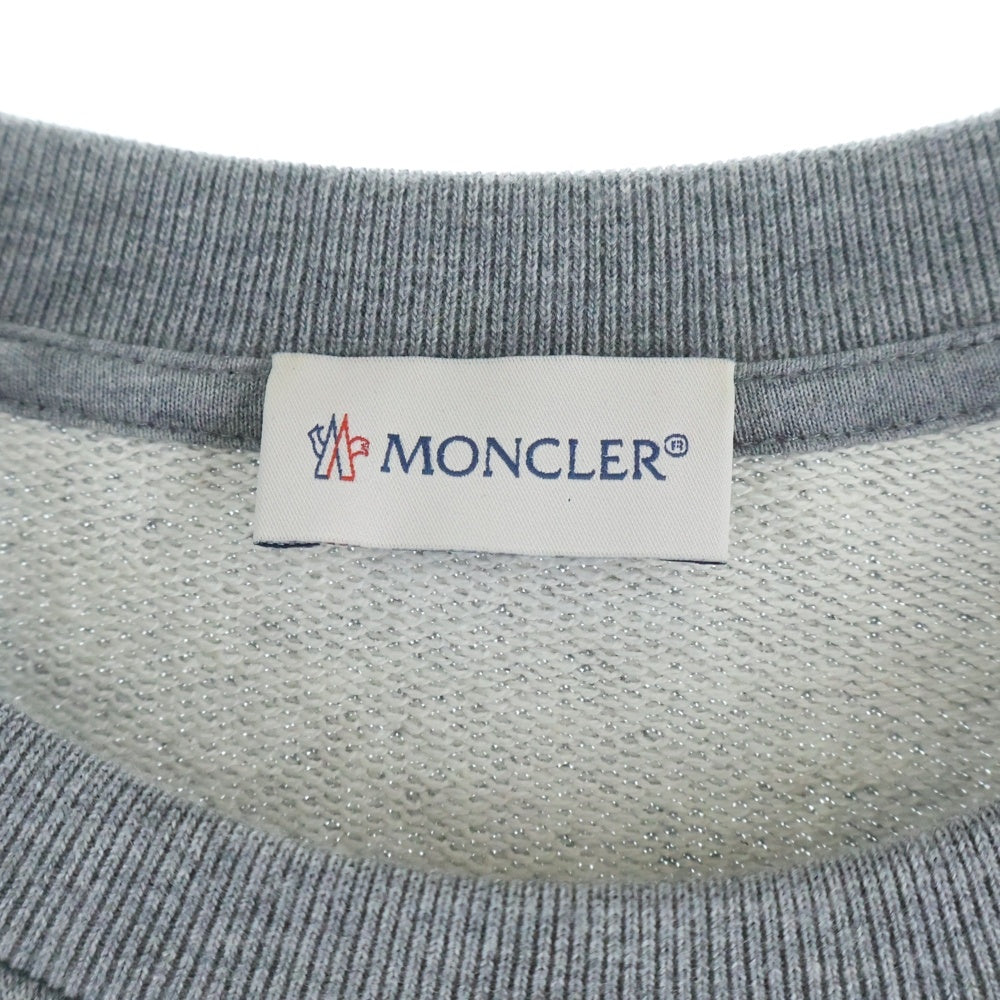 MONCLER(モンクレール) 22SS スタッズロゴ プリント クルーネック プルオーバースウェット トレーナー ブラック H10918G00013 809KR