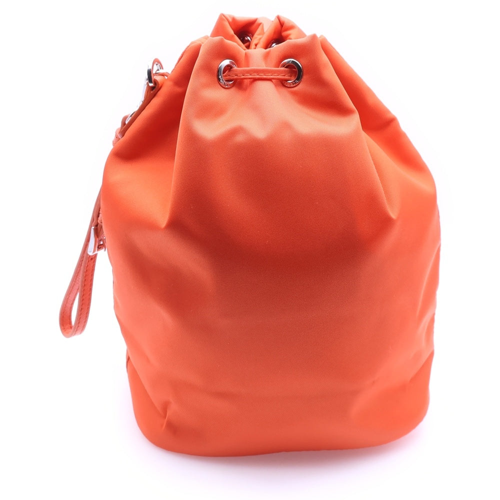 PRADA(プラダ) Nylon Poach 三角ロゴ ナイロンポーチ 巾着 オレンジ 1NA369 レディース