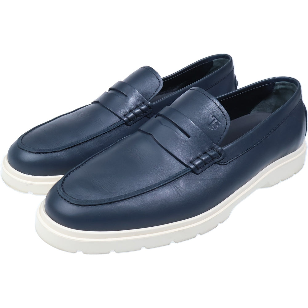 TOD'S(トッズ) LETHER LOAFER レザー ローファー ホワイト/ネイビー