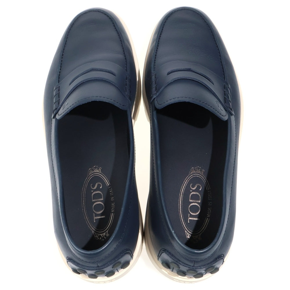 TOD'S(トッズ) LETHER LOAFER レザー ローファー ホワイト/ネイビー