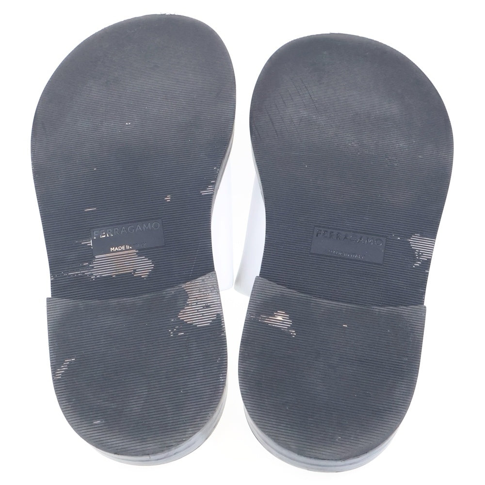 FERRAGAMO(フェラガモ) Giunone Leather Slides ジュノーネ レザースライド サンダル ホワイト 761849